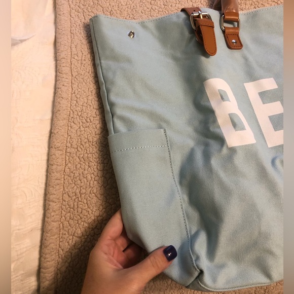 Brand New “Beach Please” Satchel Beach Bag - Picture 2 of 9